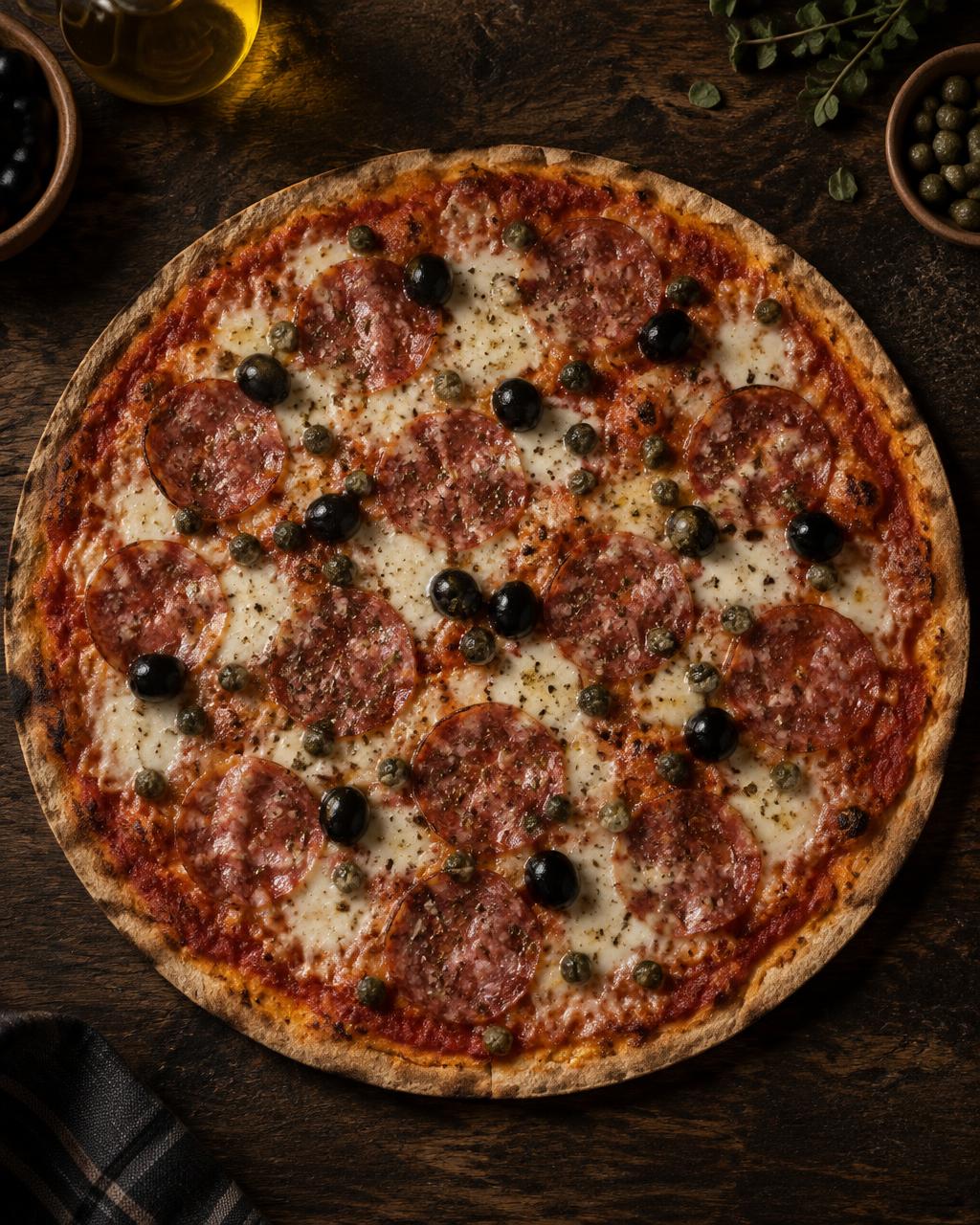 Knusprige italienische Pizza der Pizzeria La Sicilia in Osnabrück
